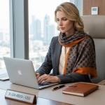 Heritage Monogram Wool Wrap — 100% Virgin Wool