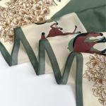 The Grand Heritage Garden & Galloping Horse 100% Mulberry Silk Square Scarf (65x65cm)
