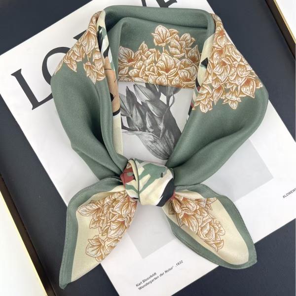 The Grand Heritage Garden & Galloping Horse 100% Mulberry Silk Square Scarf (65x65cm)