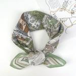 "Eternal Rome" Hand-Sketched Landscape Scarf | 100% Mulberry Silk (65x65cm)