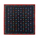 Classic Equestrian Silhouette Square Scarf | 100% Mulberry Silk (65x65cm)
