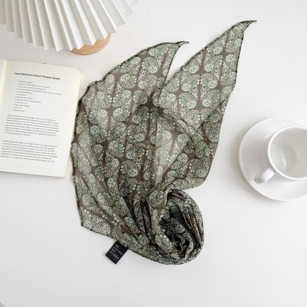 Bronze & Sage — The Narrative Silk Scarf
