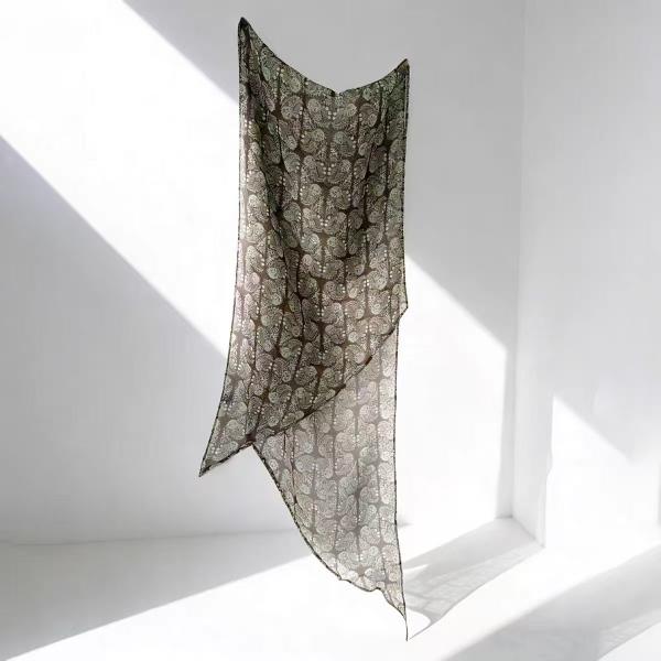 Bronze & Sage — The Narrative Silk Scarf