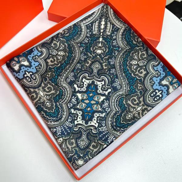 The Royal Blue Paisley Heritage: 100% Mulberry Silk Scarf