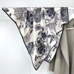 The Ink Botanical Sketch: Hand-Painted Floral Silk Twill