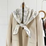 Midnight Blue & Sage Zenith: Mythical Zodiac Reversible Silk Scarf