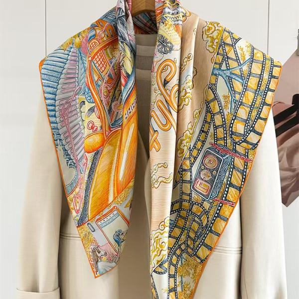 City of Light Silk Scarf | 14 Momme 100% Mulberry Silk Twill