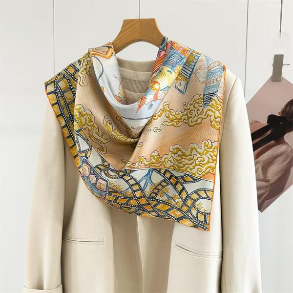 City of Light Silk Scarf | 14 Momme 100% Mulberry Silk Twill