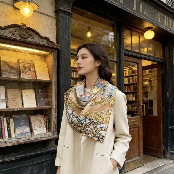 City of Light Silk Scarf | 14 Momme 100% Mulberry Silk Twill