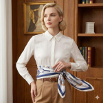 The Royal Heritage: 100% Mulberry Silk Twill Square