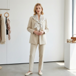 Midnight Blue & Sage Zenith: Mythical Zodiac Reversible Silk Scarf