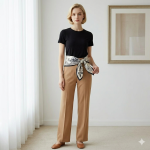 The Ink Botanical Sketch: Hand-Painted Floral Silk Twill