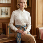 The Royal Blue Paisley Heritage: 100% Mulberry Silk Scarf