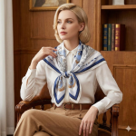 The Royal Heritage: 100% Mulberry Silk Twill Square