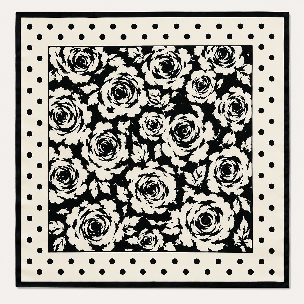 Noir Roseraie Silk Scarf