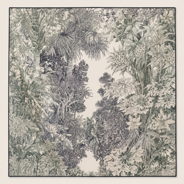 Verdant Reverie Silk Scarf