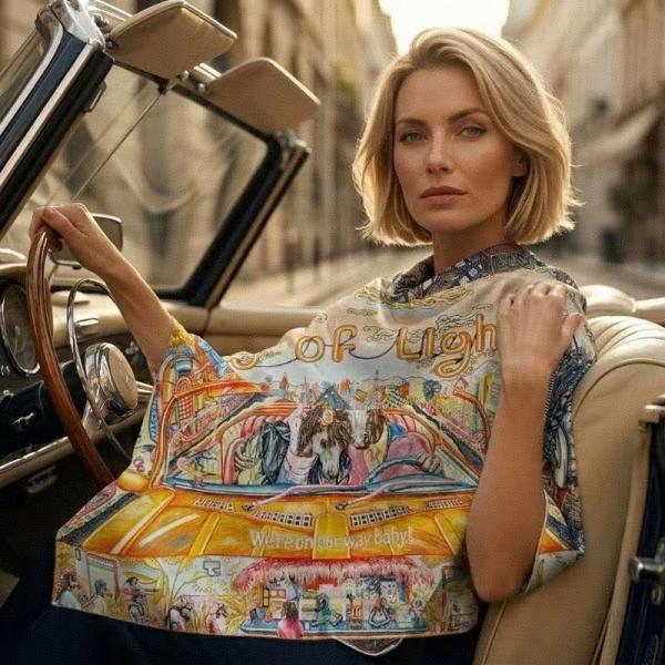 City of Light Silk Scarf | 14 Momme 100% Mulberry Silk Twill